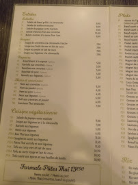 PÂTES THAÏ à Paris menu