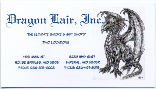 Tobacco Shop «Dragon Lair Inc», reviews and photos, 4591 Main St, House Springs, MO 63051, USA