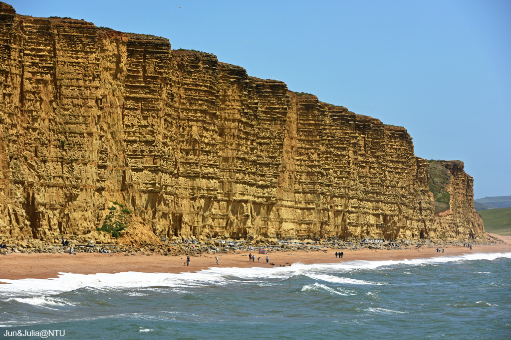 Fotografie cu Jurassic Coast - Cliff cu plajă spațioasă