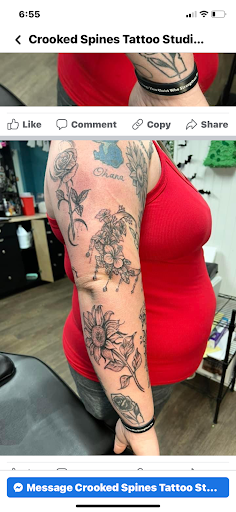 Explore dark aesthetic tattoo ideas, creative tattoo ideas in Lake City, available at Crooked Spines Tattoo Studio