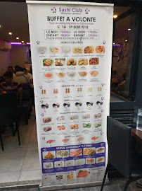 Restaurant japonais Sushi Club buffet à volonté à Paris - menu / carte
