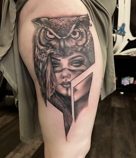 Explore disco elysium tattoo ideas, creative tattoo ideas in Silver City, available at Independent Ink Tattoo