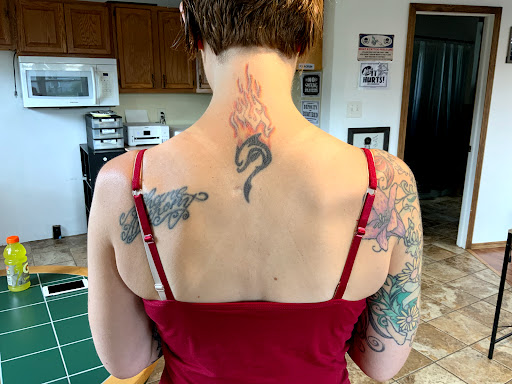 Explore traditional elbow tattoo ideas, creative tattoo ideas in Butler, available at Kryptic Skin Tattoo