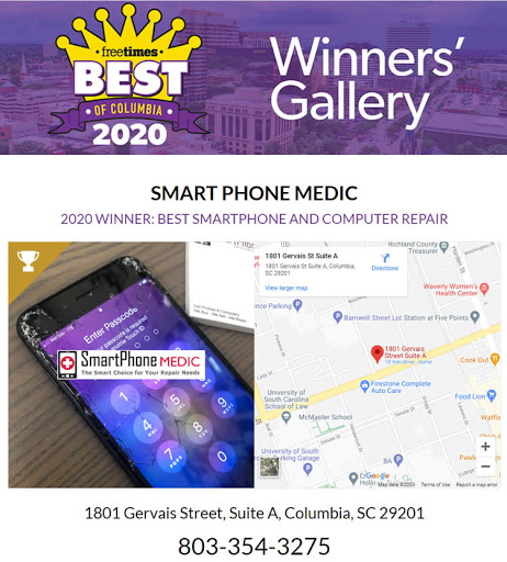 Mobile Phone Repair Shop «SmartPhone Medic - Columbia», reviews and photos, 1801 Gervais St, Columbia, SC 29201, USA