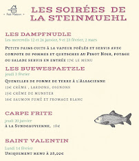 Menu du Restaurant Steinmuehl à Lampertheim