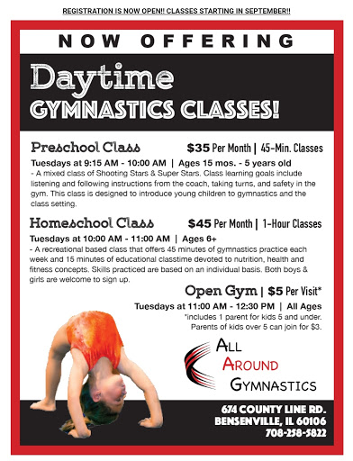 Gymnastics Center «ALL AROUND GYMNASTICS», reviews and photos, 674 County Line Rd, Bensenville, IL 60106, USA