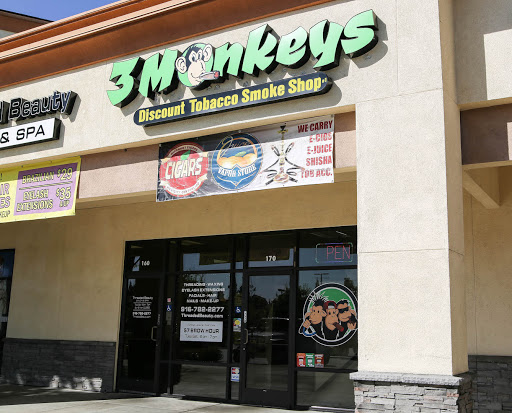 Tobacco Shop «3 Monkeys Smoke & Vape Shop», reviews and photos, 5140 Foothills Blvd #170, Roseville, CA 95747, USA