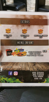So Food à Lyon carte