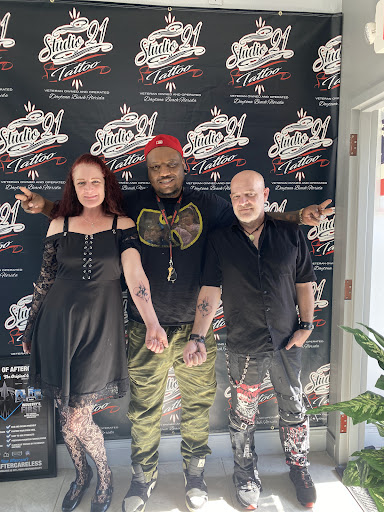 Explore half sleeve mens tattoo ideas, creative tattoo ideas in Daytona Beach, available at Studio 21 Tattoo & Piercings Daytona Beach