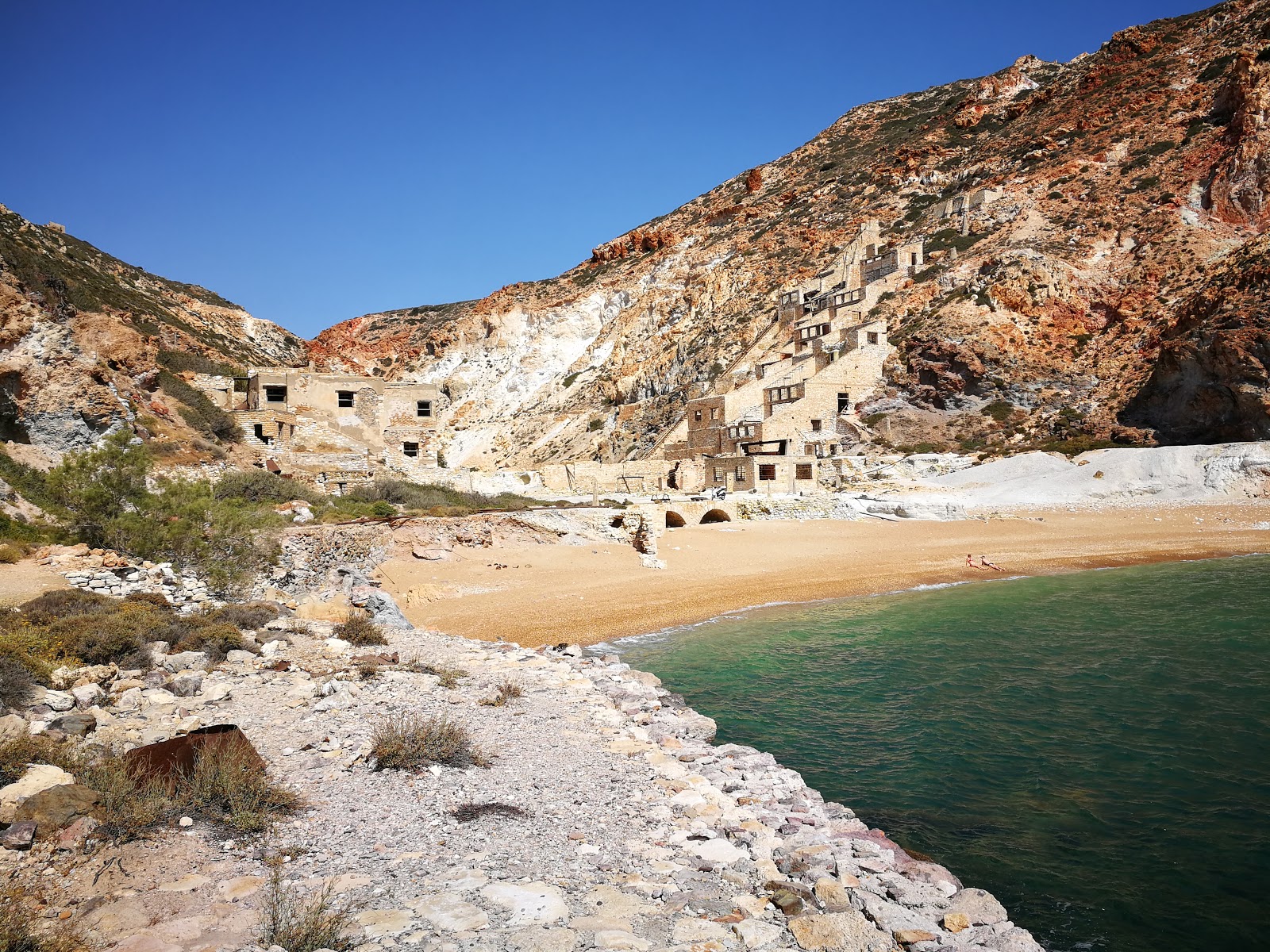 Foto van Thiorichia beach met kleine baai