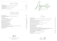 Menu du Caffè Agnelli à Cannes