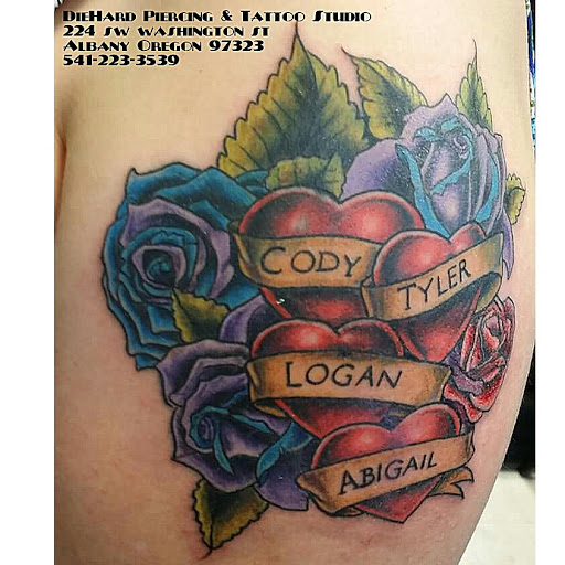 Tattoo Shop «DieHard Piercing & Tattoo Studio», reviews and photos, 224 SW Washington St, Albany, OR 97321, USA