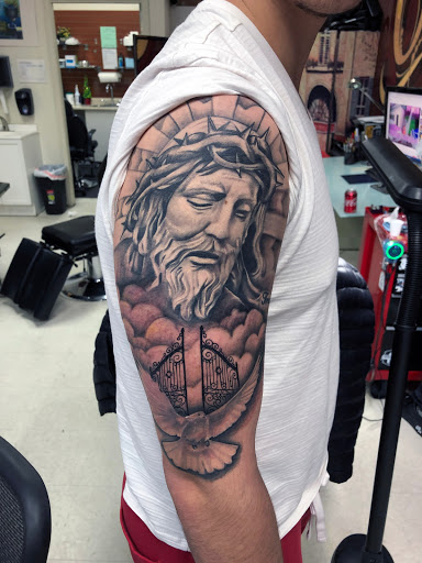 Explore girly tattoo ideas for a sleeve, creative tattoo ideas in San Diego, available at Wylde Sydes Tattoo & Body Piercing