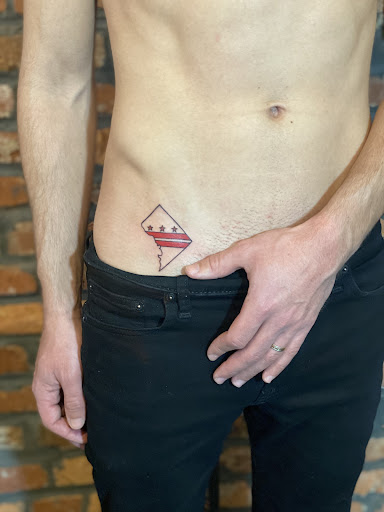 Explore mens family sleeve tattoo ideas, creative tattoo ideas in Washington, available at Fattys Tattoos & Piercings H Street