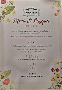 Menu / carte de Alma Mora à Verona