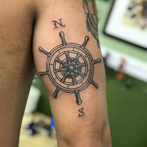 Explore shoulder tattoo ideas for men, creative tattoo ideas in Twentynine Palms, available at Hilltop Tattoo Company