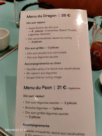 YOOM Rive Gauche à Paris menu