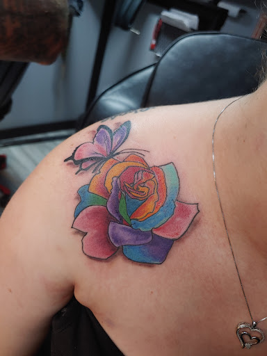 Explore fire fighter tattoo ideas, creative tattoo ideas in Elyria, available at Raven Ink Tattoo & Piercing