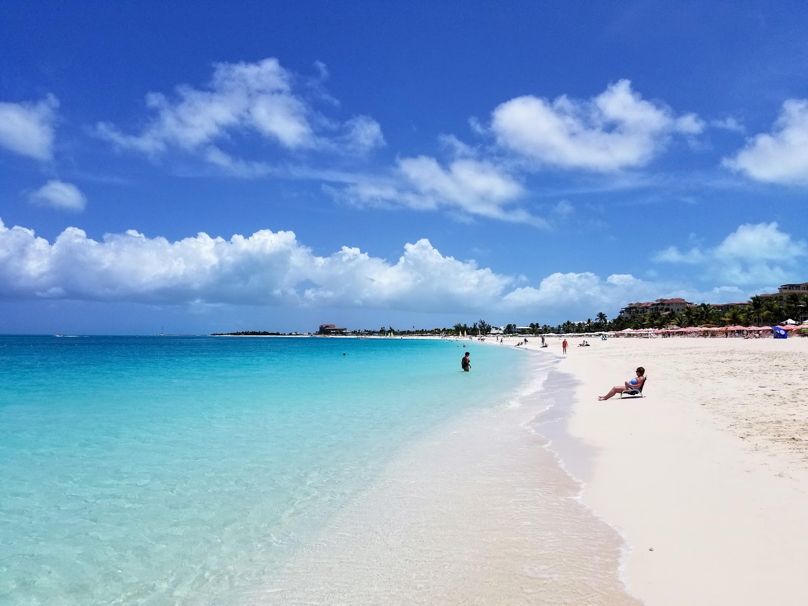 Photo of Grace Bay beach with white fine sand surface