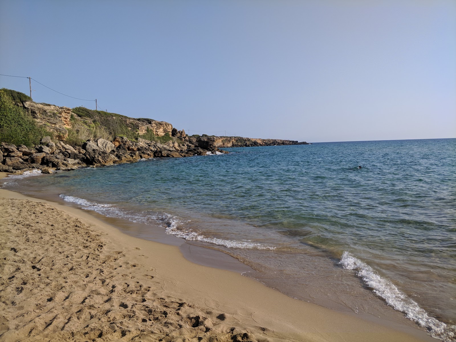 Foto di Ammes beach con una superficie del acqua verde chiaro