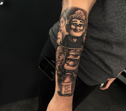 Explore rest in peace dad tattoo ideas, creative tattoo ideas in Bryan, available at The Blackest Crow Tattoo Studio