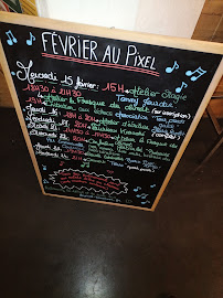 Menu du Le Pixel, café-restaurant associatif et culturel à Besançon