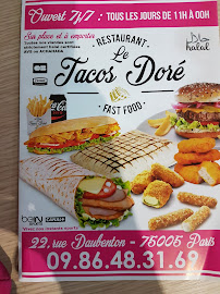 Carte du Tacos Doré à Paris