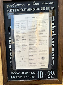 Restaurant Pisco à Vila do Bispo (la carte)