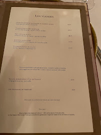 Le Cinq à Paris menu
