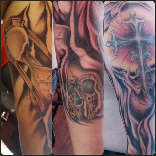 Explore magical tattoo ideas, creative tattoo ideas in Quincy, available at Threshold Of Pain Tattoo Shop