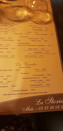 La Storia à Metz menu