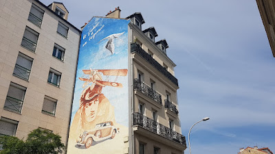 Fresque GUYNEMER et HISPANO-SUIZA à Bois-Colombes