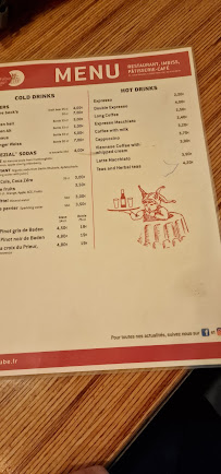 Le Stube à Paris menu