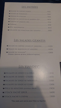 Restaurant français Le cyrano à Boulogne-sur-Mer (le menu)