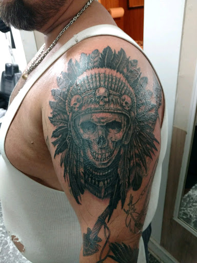 Explore flower and butterfly tattoo ideas, creative tattoo ideas in Thomasville, available at Atmusfear Tattoo