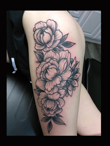 Explore letter tattoo cover up ideas, creative tattoo ideas in Greenfield, available at Tattoos In Time Studio