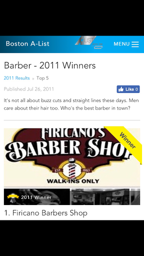 Barber Shop «Firicano Barbers Shop», reviews and photos, 240 North St, Boston, MA 02113, USA