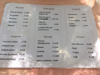 Menu du Ristorante al Panorama à Rocca di Papa