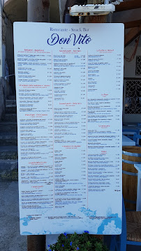 Restaurant italien Ristorante Don Vito à Massa Lubrense (le menu)