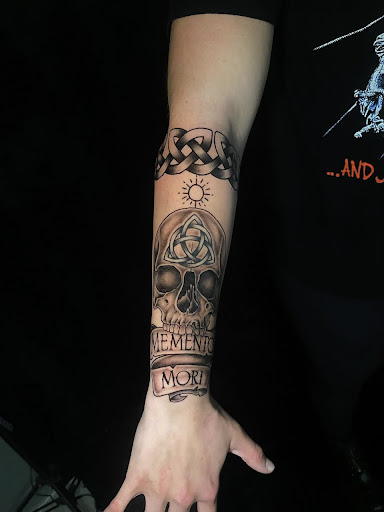 Explore greek mythology sleeve tattoo ideas, creative tattoo ideas in Missouri City, available at The One Tattoo