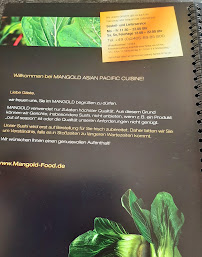 Restaurant asiatique Mangold Würselen Asian Pacific Cuisine à Würselen (le menu)