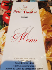 Restaurant Le Petit Théâtre à Arras (la carte)