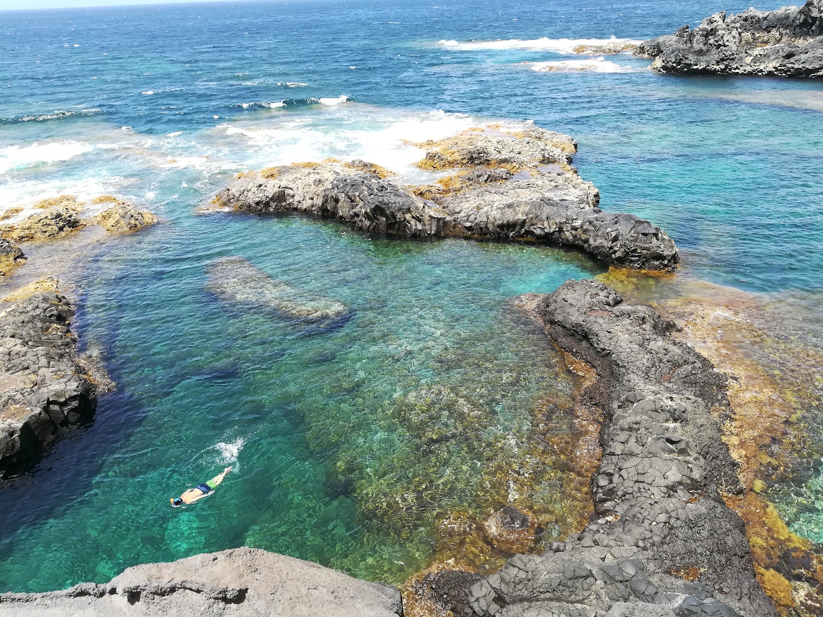 Photo of Charco los Sargos with concrete cover surface