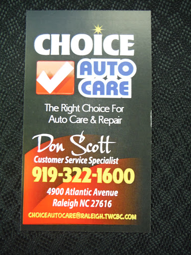 Auto Repair Shop «Choice Auto Care», reviews and photos, 4900 Atlantic Ave, Raleigh, NC 27616, USA
