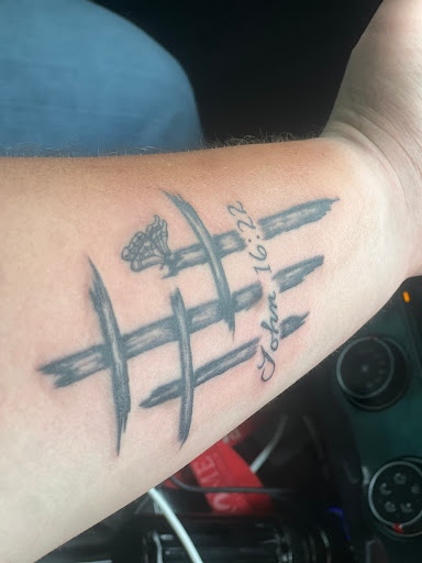 Explore weightlifting tattoos ideas, creative tattoo ideas in Centre, available at Leftys