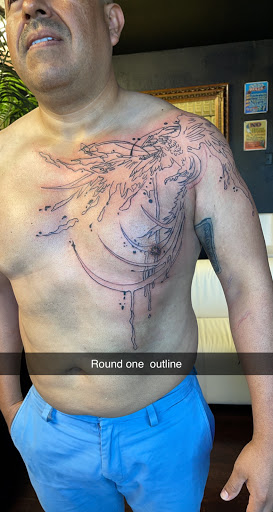 Explore tribal band tattoo ideas, creative tattoo ideas in Anaheim, available at Monsters Den Tattoo Shop & Piercing (YES WE TAKE WALK-INS)