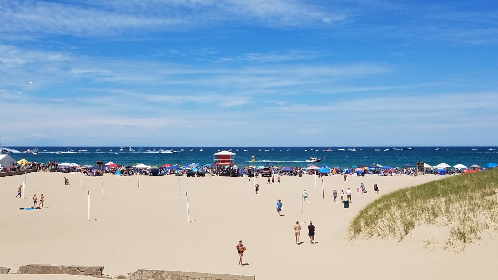Foto van Washington Beach met helder zand oppervlakte