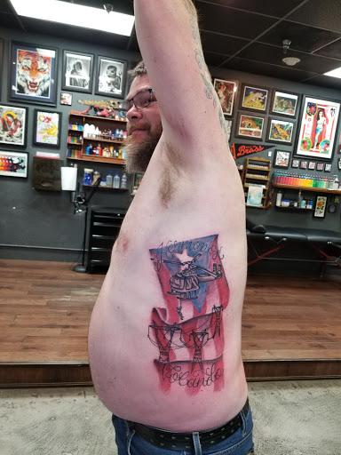 Explore inner biceps tattoo ideas, creative tattoo ideas in Redding, available at Iron Mountain Tattoo