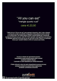 Punto Sushi Kebab Pizza à Palermo menu