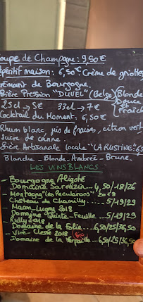 Restaurant Les Canailles à Chalon-sur-Saône (la carte)